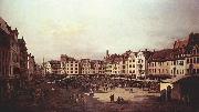 Bernardo Bellotto Ansicht von Dresden, Der Altmarkt von der Seegasse aus Germany oil painting artist
